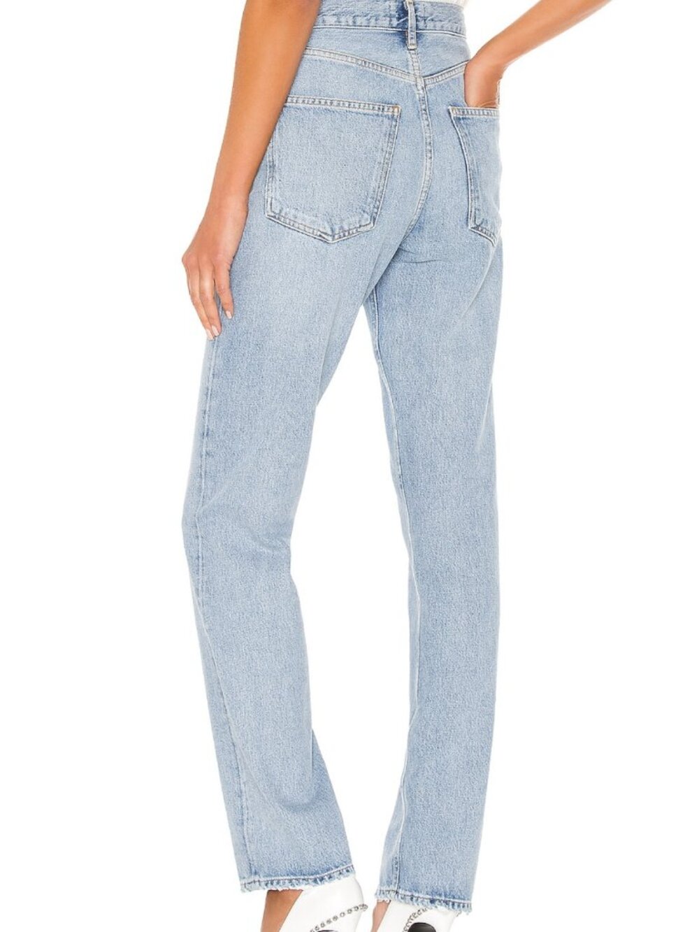 AGOLDE Straight Jeans - Light Denim Size 25 - Picture 2 of 6